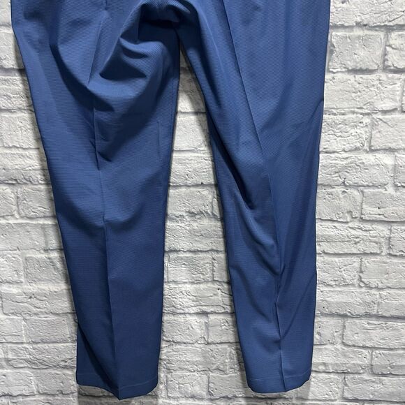 Bonobos Golf Pants Men Blue Straight Fit Micro Houndstooth‎ Zip Ankle Size 40X32 - Picture 7 of 13